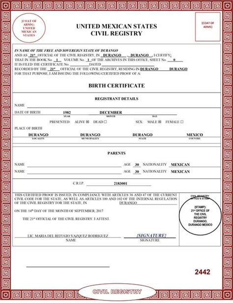 Spanish Birth Certificate Translation   24 Hour ...