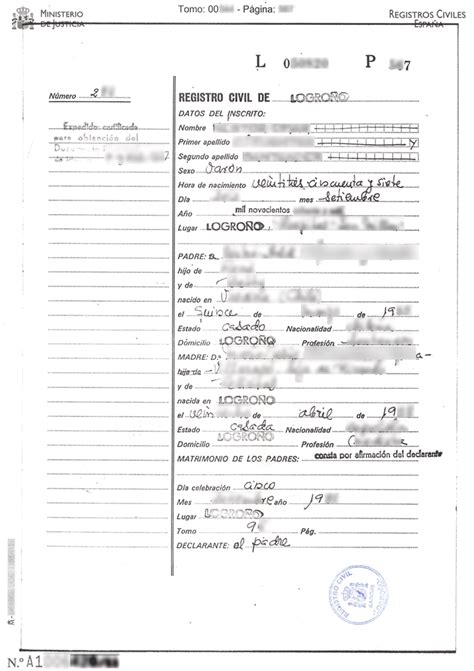Spanish Birth Certificate Translation