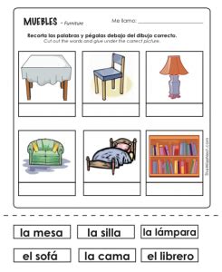 Spanish   Los Muebles / Furniture   The Wise Nest