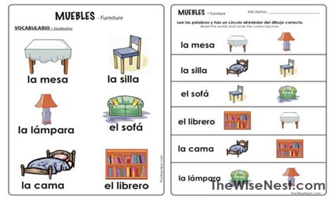 Spanish   Los Muebles / Furniture   The Wise Nest