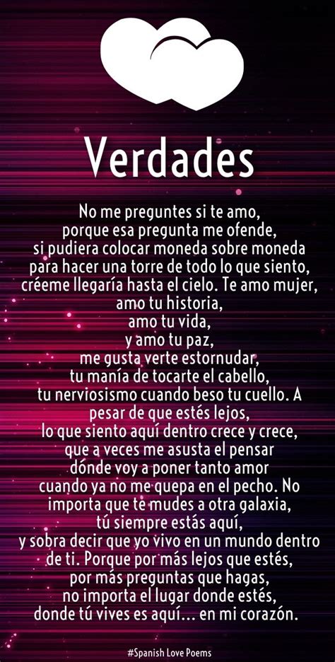 Spanish Love Quotes and Poems for Him / Her | Spanish love ...