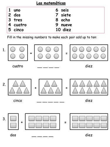 Spanish numbers worksheets | Teaching Resources