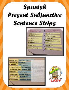 Spanish Subjunctive vs. Indicative Sentence Strips ...