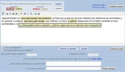 SpanishChecker, un corrector online de gramática y ...