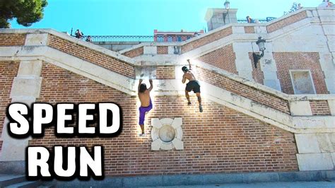 SPEED RUN !! PARKOUR en MADRID   YouTube