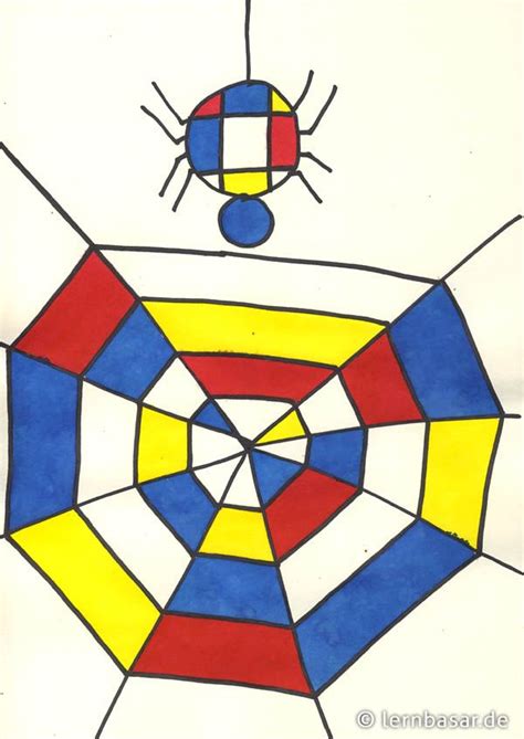 Spinnennetz a la Piet Mondrian | Mondrian art, Piet ...