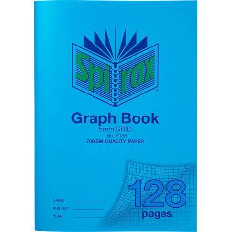 SPIRAX P135 GRAPH BOOK 5MM GRID 128 PAGE A4 BLUE | The Paper Bahn ...
