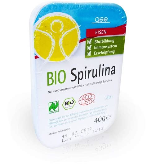 Spirulina 500 mg Bio Naturland Tabletten 80 Tabletten ...