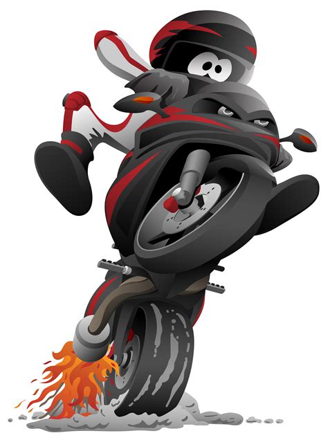 Sportbike motorcycle vector cartoon illustration ...