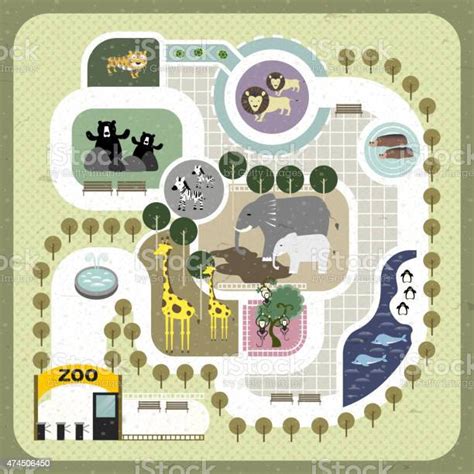 평편 디자인식 동물원 맵 2015년에 대한 스톡 벡터 아트 및 기타 이미지   iStock