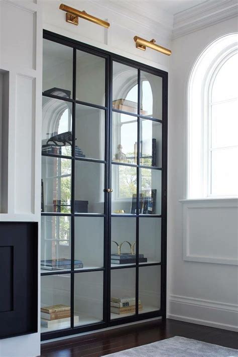 Нужна витрина в столовой части | Bookcase with glass doors ...