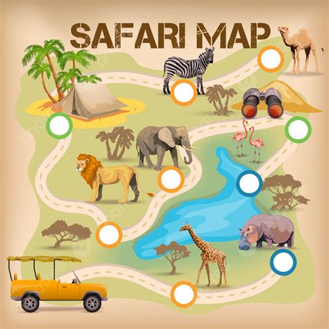 野生動物園地圖元素背景海報, 自然界, 徽, 背景背景圖片免費下載