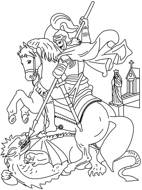 St. George Catholic Coloring Page | coloring | Pinterest ...
