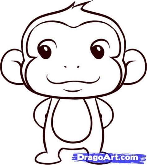 Step 5. How to Draw a Simple Monkey