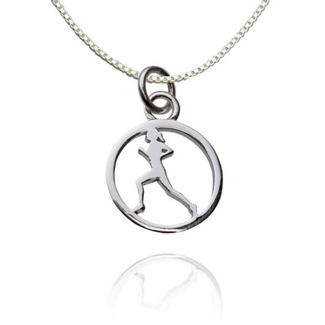 Sterling Silver Runner Circle Necklace | Gone For a Run | Running ...