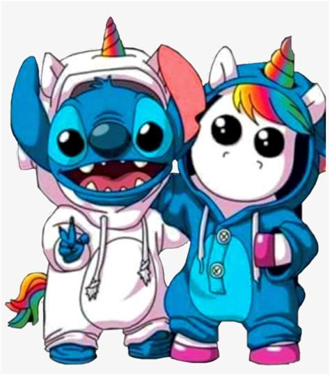 Sticker Stitch Unicorn Unicornio Rainbow Arcoiris Kawaii ...
