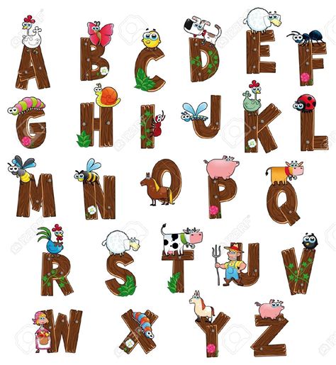 Stock Photo | Diseño de alfabeto, Abecedario con animales ...