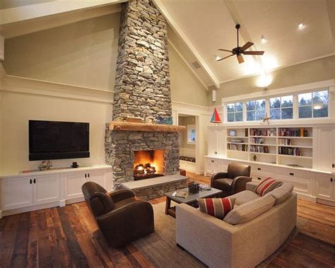 Stone Fireplace tapered at the top   very rugged and ...