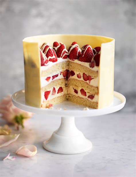 Strawberry, passionfruit & white chocolate cake recipe ...