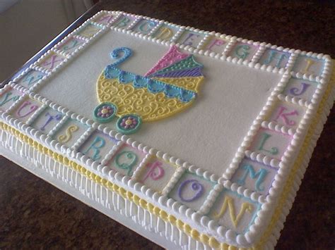 stroller baby shower sheet cake cakecentral | Cake ...