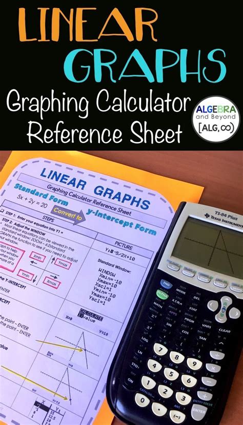 Students use this graphing calculator reference sheet to ...