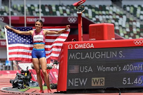Stunning new world record in the Women s 400m Hurdles for 21yo American ...