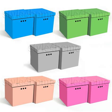 STYLISH 2pcs Decorative Storage BOXES IKEA Home Office ...