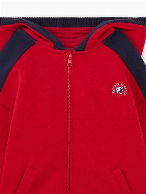 Sudadera con capucha de color rojo y azul marino para niño : Jerséis ...