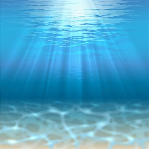Sun Light Blue Water Under The Ocean Sea Photography ...