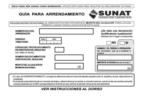SUNAT | Descargar formulario 1683 ️GUIA de ARRENDAMIENTO [PDF ...