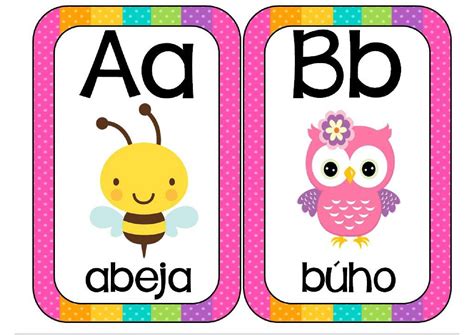 Super tarjetas trabajamos las letras Abecedario Animales ...