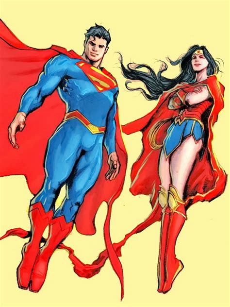 Superman and Wonder Woman by Juan Ferreyra : superman