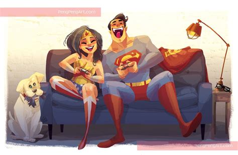 Superman y Wonder Woman VIDEO GAMES Impresión Premium con Adornos en ...