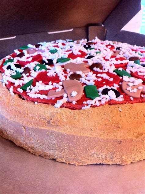Supreme Pizza birthday cake with all the toppings!! | Lolo ...