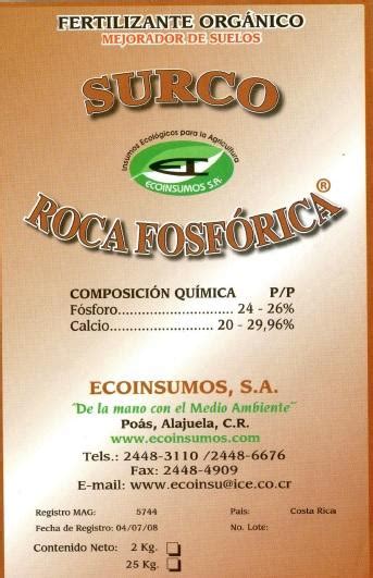 Surco Roca Fosforica | Ecoinsumos S.A Fertilizantes Ecológicos