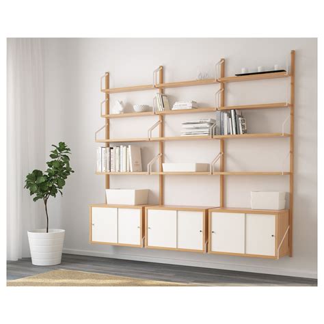 SVALNÄS Combinaison de rangement murale   IKEA | Wall mounted shelves ...