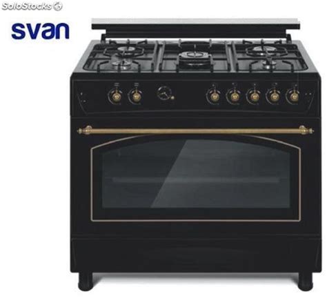 Svan SVK9561FN Cocina Rústica Gas Butano 90 cm Negra con 5 ...