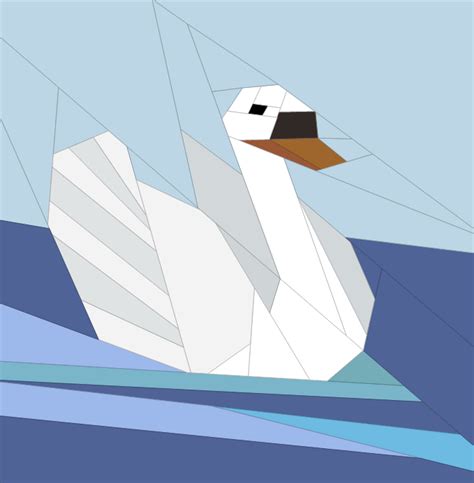 Swan swimming pattern on Craftsy.com | Paper pieced quilt patterns ...