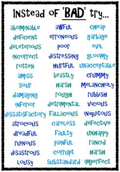 Synonym posters: Can you think of a better word in your ...