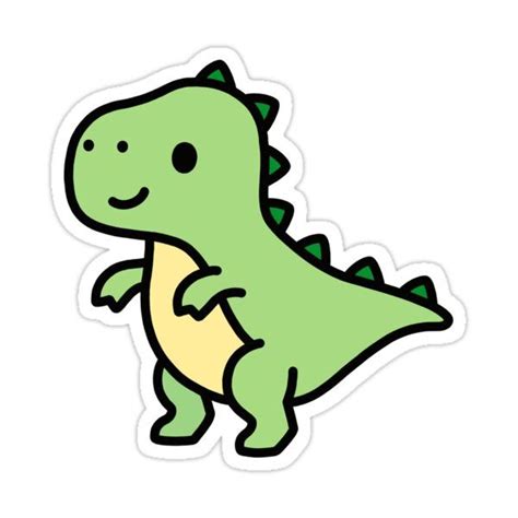 T. Rex Sticker by littlemandyart en 2021 | Dibujos kawaii de animales ...