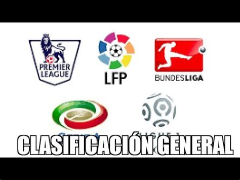 Tabla de posiciones Liga Española Italiana Alemana ...