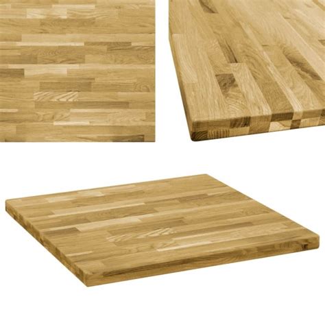 Tablero de mesa cuadrado madera maciza de roble 44 mm ...