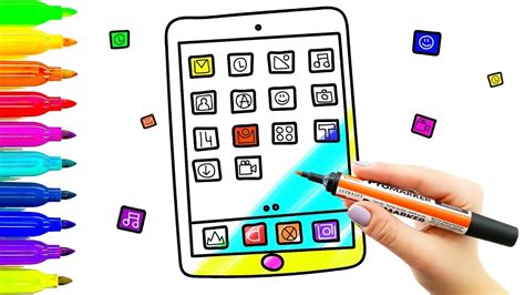 Tablet Game Kids dibujo y coloreado con marcadores de ...