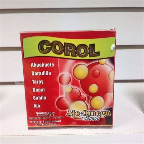 Tabletas Corol, para Colesterol, Trigliceridos, Mareos, Zumbido De ...