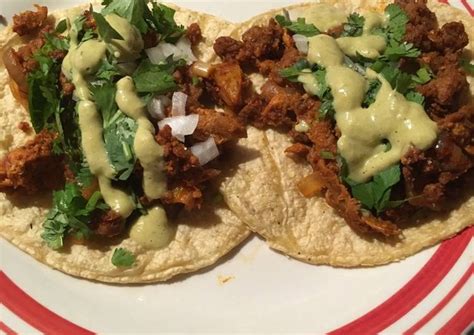 Tacos al pastor de soya Receta de Estrella Dominik  Cookpad