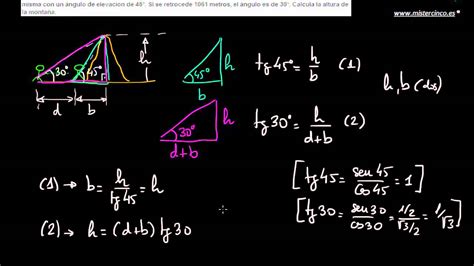 TANGENTE DE UN ÁNGULO. TRIGONOMETRIA. CALCULAR LA ALTURA ...