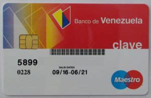 Tarjeta de Banco: Banco de Venezuela   Clave  Banco De ...