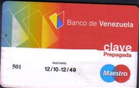Tarjeta de Banco: Banco de Venezuela   Clave prepagada ...