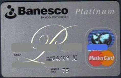 Tarjeta de Banco: Banesco Platinum  Banesco, Venezuela ...
