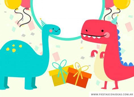Tarjeta de cumpleaños de Dinosaurios para niños | Invitaciones de ...